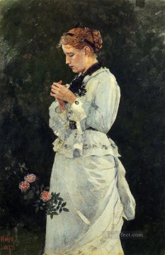  Winslow Oil Painting - Portrait of a Lady Realism painter Winslow Homer